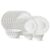 Larah by Borosil Ora Gold Fluted Series Opalware Dinner Set | 21 Pieces for Family of 6 | Microwave & Dishwasher Safe | Bone-Ash Free | Crockery Set for Dining & Gifting | Plates & Bowls | White
