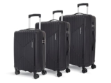 KAMILIANT by American Tourister Savvy|Trolley Bag Set of 3 (55+70+80 cms) for Travel| Hard Case Polypropylene (PP) Suitcase|360° 8-Wheel Spinner Luggage Trolley|Combination Lock|Black