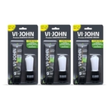 VI-JOHN Dermatologically Tested Purifying Charcoal Premium Shaving Cream With Shaving Brush Enriched With Aloevera & Jojoba Oil From Paraben-70g- Pack of 3