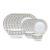 Larah by Borosil Syrah Kohinoor Series Opalware Dinner Set | 19 Pcs for Family of 6 | Microwave & Dishwasher Safe | Bone-Ash Free | Crockery Set for Dining & Gifting | Plates & Bowls | White