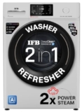 IFB 6 Kg 5 Star with 9 Swirl Wash, Steam Refresh, Eco Inverter Motor, DeepClean® Ai Powered Fully Automatic Front Load Washing Machine (DIVA GXN 6010 CMS, 2X Power Steam®,Inbuilt Heater, Grey)