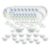 La Opala Classique Opalware Dinner Set, 53 Pcs for Family of 8, Blue Daisy