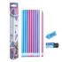 HomeBasic Face Razor for Women, Pack of 3 | Dual Blade Eyebrow Razor for Women & Facial Hair Remover | Reusable Stainless Steel Dermaplaning Tool for Upper Lip, Chin, Forehead & Peach Fuzz