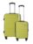 Teakwood Small-Medium Cabin Size 8 Wheels Trolley Bag, Hard Cabin with Zipper Closure, Adjustable Push Button & Cross Side Strap, TSA Lock System 360 Degree (Set of 2, Lime Green)