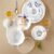 Larah by Borosil Silk Series Morning Glory Opalware Dinnerset with Steel Spoon | 41 Pc for Family of 6 | Microwave & Dishwasher Safe | Bone-Ash Free | Crockery Set for Dining & Gifting | Plates & Bowl
