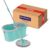 Spotzero by Milton Ace Spin Mop, Pocha for Floor Cleaning Mop with Bucket and Mopping System 360° Flexible, Big Size, 8 Litre, Aqua Green