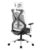 FABASIAN Ergonomic Mesh Office Chair with Adjustable Headrest, Breathable Back, Height Adjustable Seat, Armrests & 360° Swivel for Home & Office(Grey & White)