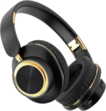 COREGENIX H8 Over Ear Headphones with ENC Noise Cancellation, Upto 50 Hrs Playtime, Fast Charging, in-Built ENC Mic, 40mm Titanium Bass Drivers, Super Soft Cushion, AUX in, Foldable Design