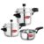 Lifelong Stainless Steel Pressure Cooker | Set of 3 | 2L, 3L & 5L | Induction & Gas Stove Compatible with Outer Lid, ISI Certified & Lock System |Safe & Durable Kitchen Essential with 5 Years Warranty