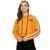 Campus Sutra Women’s Mustard Yellow Printed Regular Fit Sweatshirt with Hoodie for Winter Wear | Full Sleeve | Cotton Sweatshirt | Casual Sweatshirt for Woman