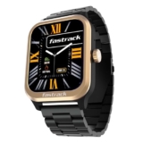 Fastrack Jupiter Retro 1.83″ Display Smart Watch with BT Calling, Functional Crown, Metal Strap, 100+ Sports Modes, Health Suite, IP68 – Smartwatch for Man & Women Latest (Black & Chrome)