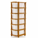 Kavira Plastic Drawer Storage Tower – Space Organizer|White,6 Layer