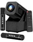 Lifelong Electronics ROAR Projector with 2 Mics | Booming 20W Speakers | Cricket Commentary, Karaoke Party & Room Cinema | 1080P & 4K Ultra HD Support | All Android OTT Apps | Ultra Bright 150” Screen