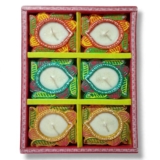Premium Swastick Clay Diya Set of 6