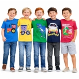 T2F Boy’s Cotton Printed Regular Fit T-Shirt (Pack 0f 5)