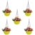 Go Hooked Plastic Hanging Pot, Yellow, 4.8 Inch, 5 Pieces