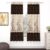 MollisHomes Window Curtains 5 Feet Long Set of 2 | Light Filtering Curtains for Window | Abstract Design, Polyester Curtain and Drapes for Living Room | (118 x 152 cm, Cream & Brown)