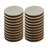 BonKaso Eco-Friendly Disposable Lid Only for 500ml Ripple Paper Food Containers (Container Not Included) | Leak-Resistant Kraft Brown Cover | Pack of 25