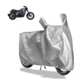 Sulfar Bike Cover for Yezdi Roadking (Cruiser) | Waterproof, Dustproof & UV Protected | All Weather Two Wheeler Cover (Silver) New 2026 Variants