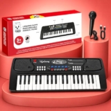 Lifelong Wireless Rechargeable Piano Keyboard for Kids with Mic, Single Speaker, 37 Keys Portable Keyboard Piano, Type C Charging, Long Battery Life Keyboard Gift for 2-8 Yrs, 1 Yr Warranty (LLCKMP03)