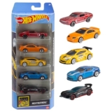 Hot Wheels 5-Car Pack of 1:64 Scale Vehicles, Gift For Collectors & Kids Ages 3 Yrs & Up-Color & Design May Vary, Multi color