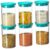 Homeor Plastic Storage Jar and Container Set I Air Tight & BPA Free Stackable Containers for Kitchen Storage Set I Grocery Kitchen Container Set I Multipurpose Kitchen Jar, 900 Ml Each, Set 6, Blue