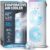 TEKCOOL Double Ended Spray Fan, Cold Air, 2025 New 3 Gears USB Rechargeable Oscillating one with LED Light Cooler, Touch & Remote Control, 280ml Water Tank, Ice Filling (White)?;