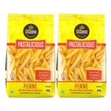 DiSano Penne Pasta 400 gm (Pack of 2), Healthy Pasta, Made with 100% Durum Wheat Semolina, 100% Suji, No Maida, Source of Protein & Fibre, Non-Sticky