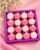 Small Flower Shaped Tealight Candles Set of 16, Pink & White Rose Design Decorative Candles for Diwali, Wedding, Birthday, Puja, Home Décor & Festive Decoration/Color May Vary
