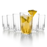 CELLO Glaze Glass Set of 6 Pcs 180ml, Transparent | Freezer & Fridge Safe, Leadfree Dishwasher Safe Toughened Crystal Clear Glasses Set For Drinking Water Juice Milk Cocktail Mocktail Coldrinks & Soda