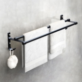 MIORAH Bathroom 24 Inch Aero Space Aluminum Towel Hanger for Wall – Towel Rod for Bathroom | Space-Saving Modern Towel Bar Rack