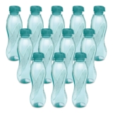 MILTON Oscar 1000 Water Bottle 1 Litre each, set of 6, Blue I PET Food Grade I BPA Free, Leak Proof I Wide Mouth, Easy To Clean I Fridge Bottles for Home, Office, Gym